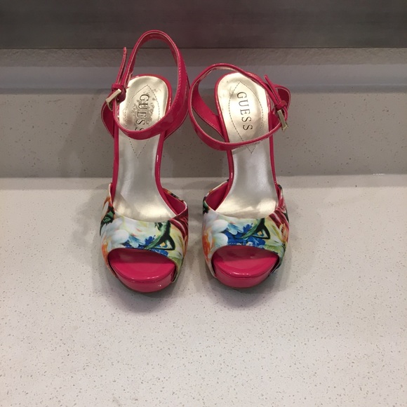 Guess Shoes - Guess Floral Pink High Heels